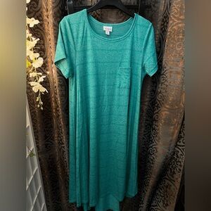 LuLaRoe Green Raglan Sleeve Maxi Sundress
